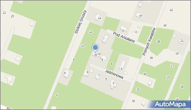 Adamów-Wieś, Jaśminowa, 10, mapa Adamów-Wieś
