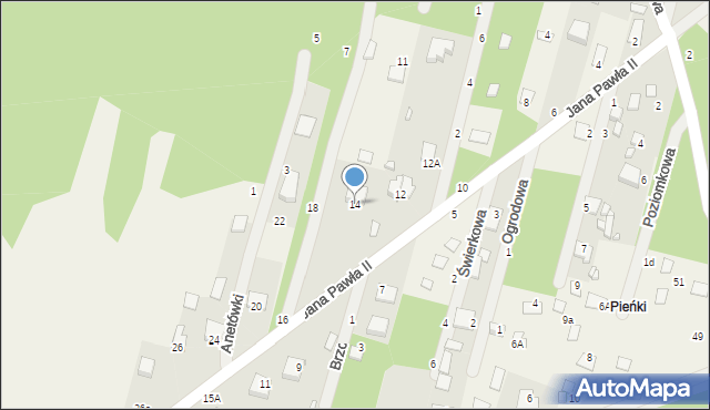 Adampol, Jana Pawła II, 14, mapa Adampol