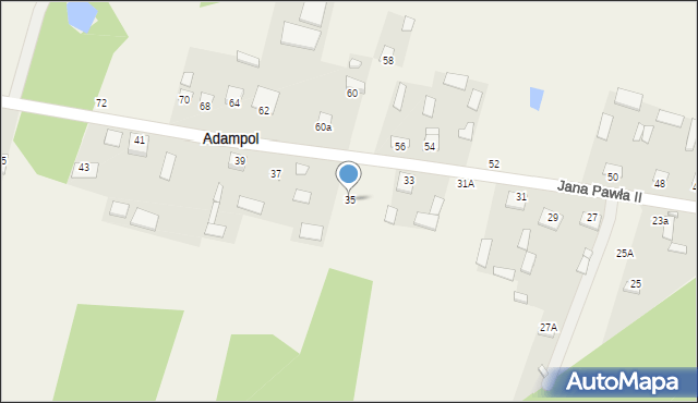Adampol, Jana Pawła II, 35, mapa Adampol
