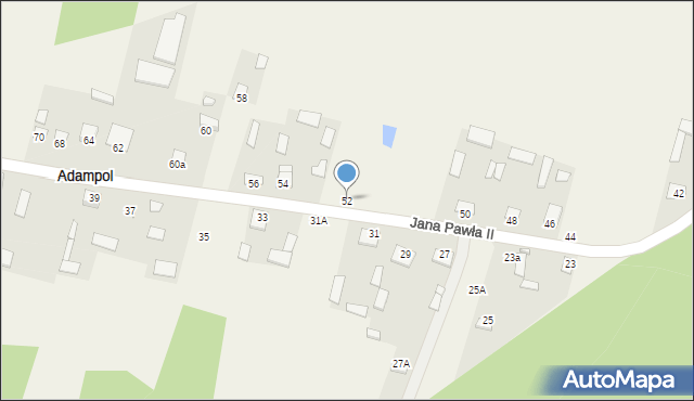 Adampol, Jana Pawła II, 52, mapa Adampol