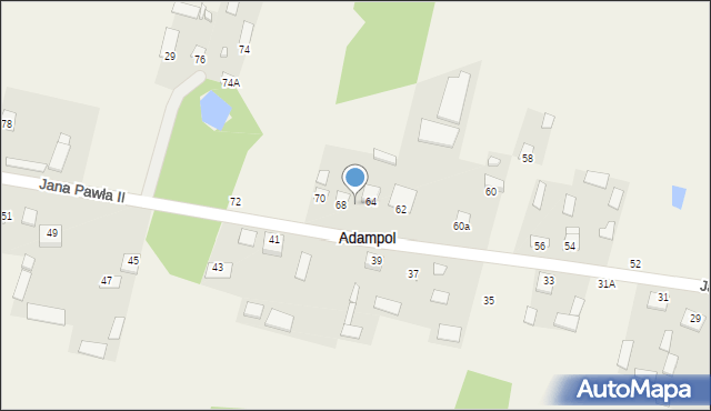 Adampol, Jana Pawła II, 66, mapa Adampol