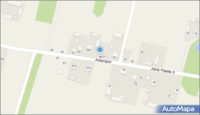 Adampol, Jana Pawła II, 86, mapa Adampol