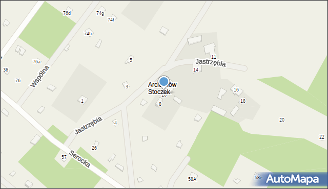 Arciechów, Jastrzębia, 10, mapa Arciechów