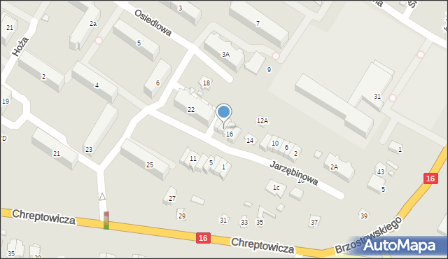 Augustów, Jarzębinowa, 18, mapa Augustów