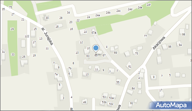 Balice, Jałowcowa, 65, mapa Balice