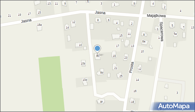 Barcząca, Jasna, 8C, mapa Barcząca