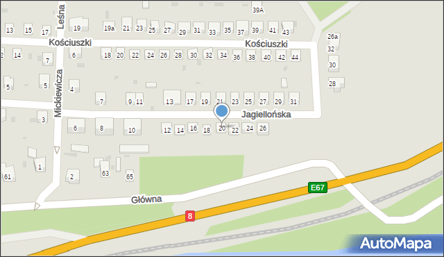 Bardo, Jagiellońska, 20, mapa Bardo