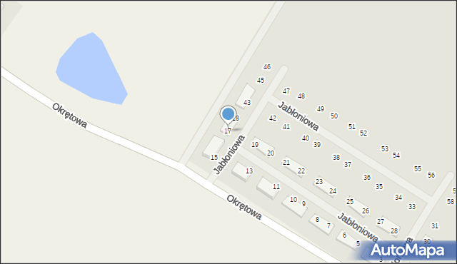 Barlinek, Jabłoniowa, 17, mapa Barlinek