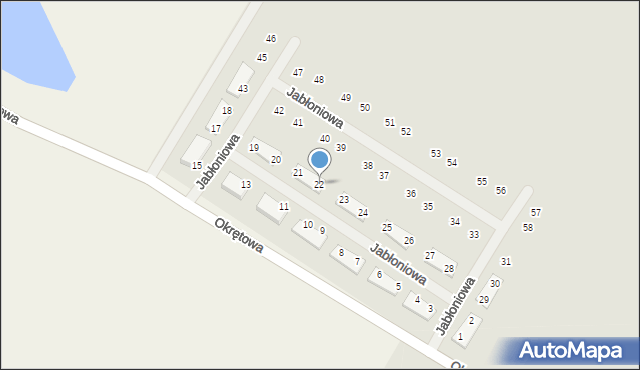 Barlinek, Jabłoniowa, 22, mapa Barlinek