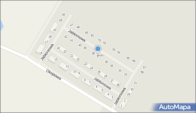 Barlinek, Jabłoniowa, 37, mapa Barlinek
