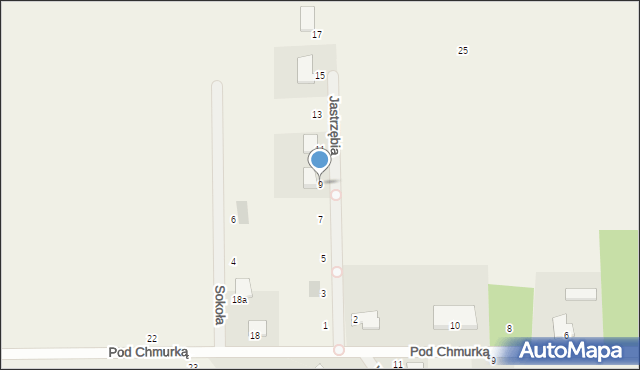 Barniewice, Jastrzębia, 9, mapa Barniewice