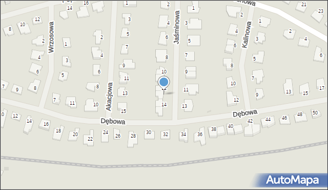 Bartoszyce, Jaśminowa, 12a, mapa Bartoszyce