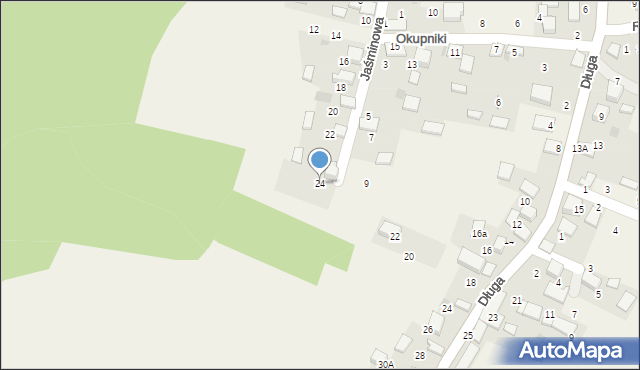 Będkowice, Jaśminowa, 24, mapa Będkowice