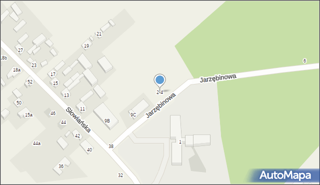 Bedoń-Wieś, Jarzębinowa, 2-4, mapa Bedoń-Wieś