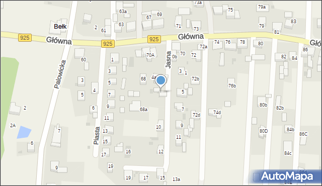 Bełk, Jasna, 6, mapa Bełk