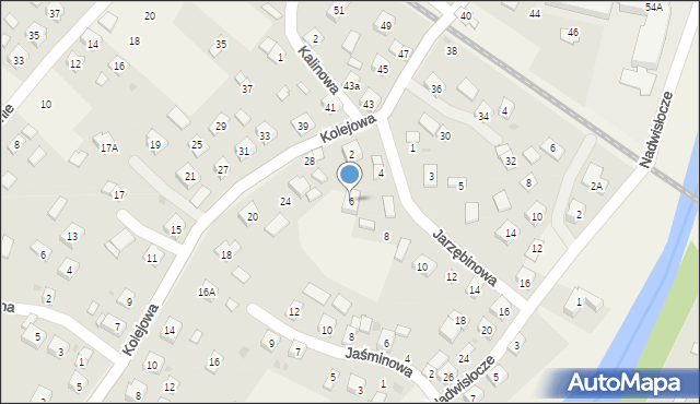 Besko, Jarzębinowa, 6, mapa Besko