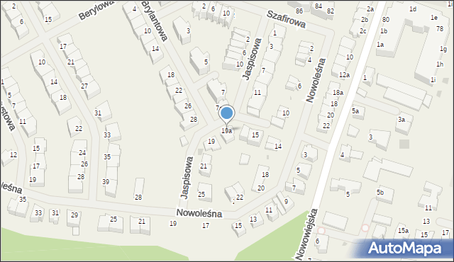 Bezrzecze, Jaspisowa, 19a, mapa Bezrzecze