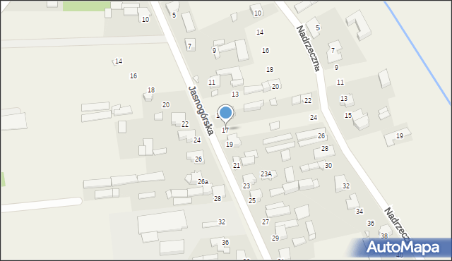 Biała, Jasnogórska, 17, mapa Biała
