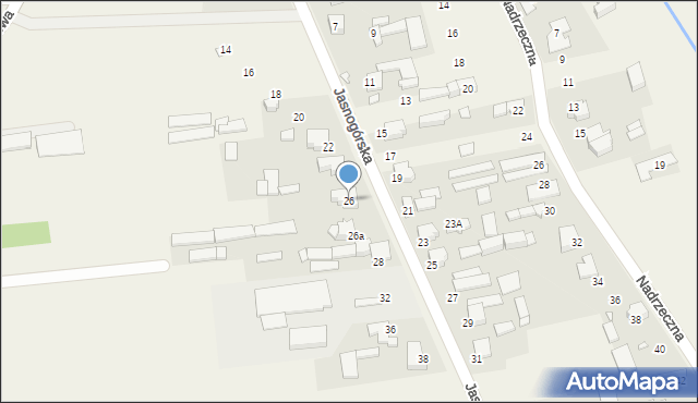 Biała, Jasnogórska, 26, mapa Biała