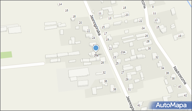 Biała, Jasnogórska, 26a, mapa Biała