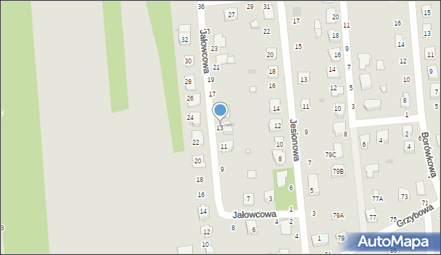 Biała Podlaska, Jałowcowa, 13, mapa Białej Podlaskiej