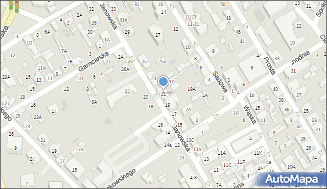 Biała Podlaska, Janowska, 21, mapa Białej Podlaskiej