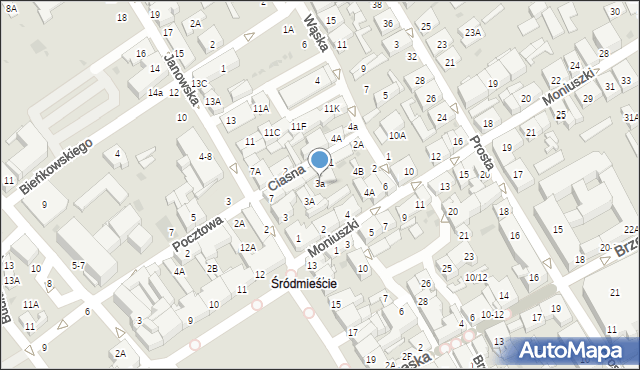 Biała Podlaska, Janowska, 3a, mapa Białej Podlaskiej