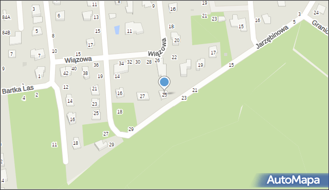 Biała Podlaska, Jarzębinowa, 25, mapa Białej Podlaskiej
