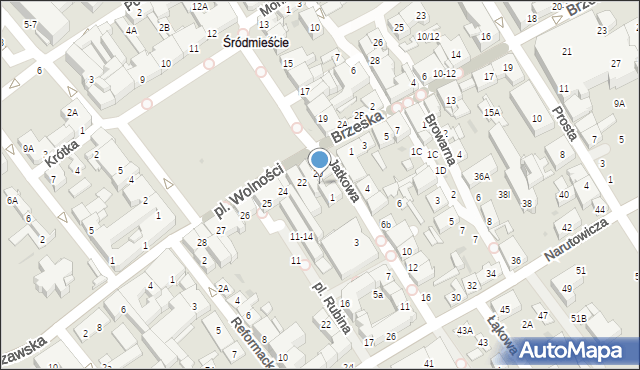 Biała Podlaska, Jatkowa, 1a, mapa Białej Podlaskiej