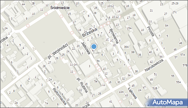 Biała Podlaska, Jatkowa, 6a, mapa Białej Podlaskiej