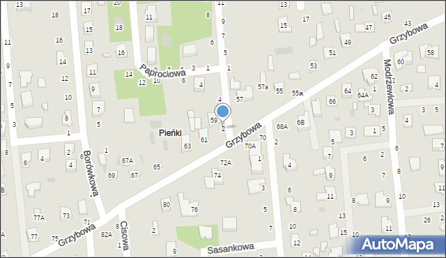 Biała Podlaska, Jaworowa, 2, mapa Białej Podlaskiej