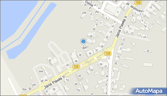 Biała Rawska, Jana Pawła II, 34A, mapa Biała Rawska