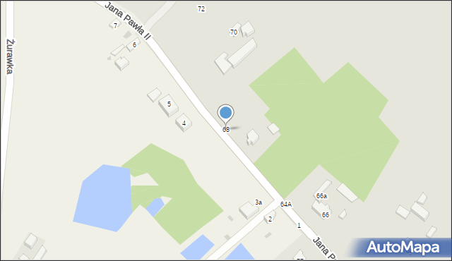 Biała Rawska, Jana Pawła II, 68, mapa Biała Rawska