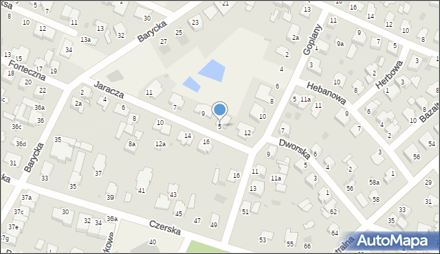 Białe Błota, Jaracza Stefana, 5, mapa Białe Błota