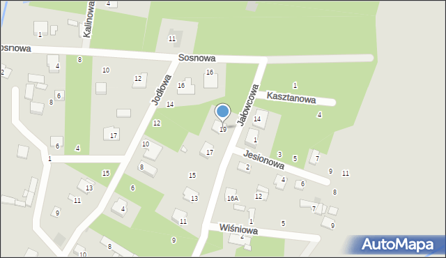 Białobrzegi, Jałowcowa, 19, mapa Białobrzegi
