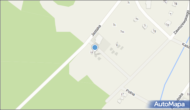 Białogóra, Jastaka Hilarego, ks. prał. dr., 11a, mapa Białogóra