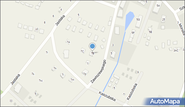 Białogóra, Jastaka Hilarego, ks. prał. dr., 7B, mapa Białogóra