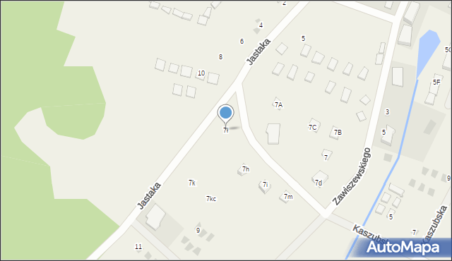 Białogóra, Jastaka Hilarego, ks. prał. dr., 7ł, mapa Białogóra