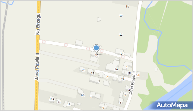 Biały Dunajec, Jana Pawła II, 1C, mapa Biały Dunajec
