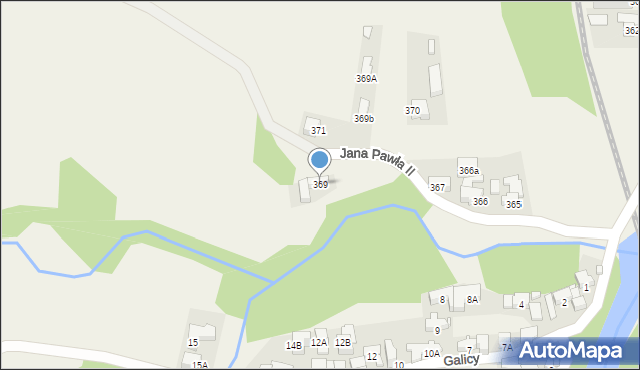 Biały Dunajec, Jana Pawła II, 369, mapa Biały Dunajec
