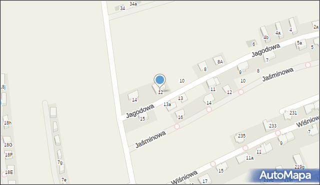 Bibice, Jagodowa, 12, mapa Bibice