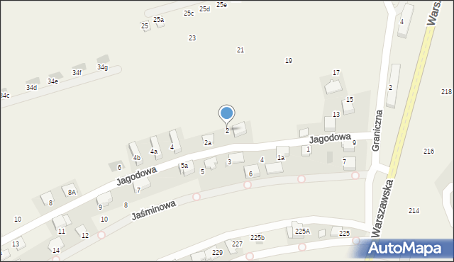 Bibice, Jagodowa, 2, mapa Bibice