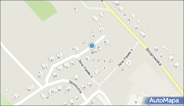 Biecz, Jana Pawła II, 16, mapa Biecz