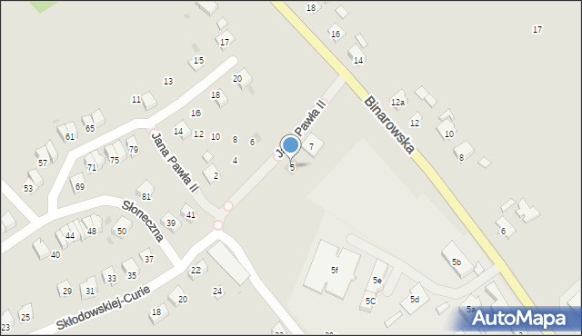 Biecz, Jana Pawła II, 5, mapa Biecz