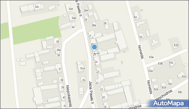 Bielice, Jana Pawła II, 25, mapa Bielice