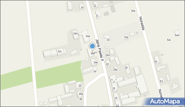 Bielice, Jana Pawła II, 34d, mapa Bielice