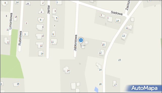 Bielkówko, Jabłoniowa, 2, mapa Bielkówko