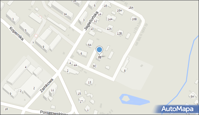 Bielsk Podlaski, Jagiellońska, 6B, mapa Bielsk Podlaski