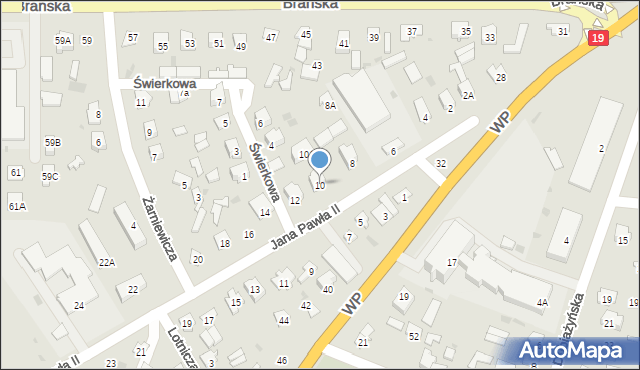 Bielsk Podlaski, Jana Pawła II, 10, mapa Bielsk Podlaski