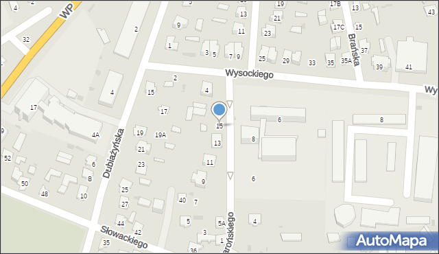 Bielsk Podlaski, Jarońskiego Tadeusza, 15, mapa Bielsk Podlaski